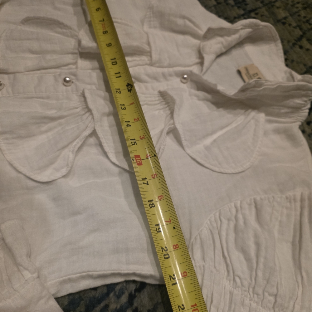 Fashion Brand Company White Ruffle Button Down Shirt - Picture 6 of 7